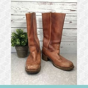 Frye - Brown Leather Vintage Campus Boots
